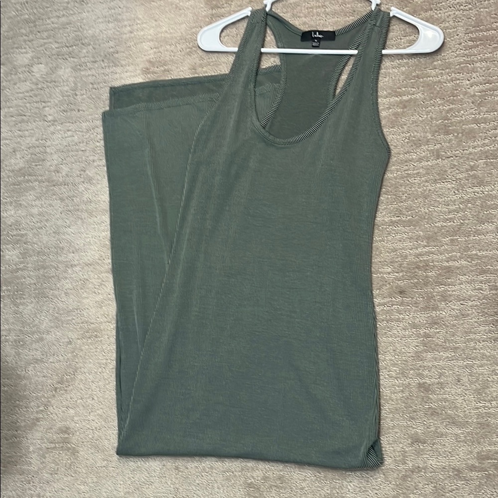 Lulus Fitted Green Ribbed Maxi